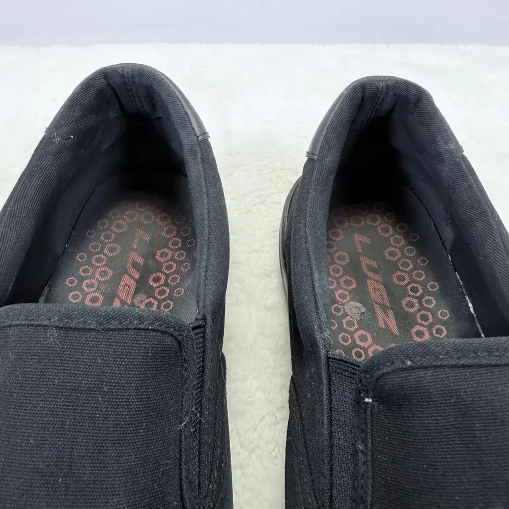 Lugz Bandit Black Canvas Slip On Mens Sneakers Size 10 Wide